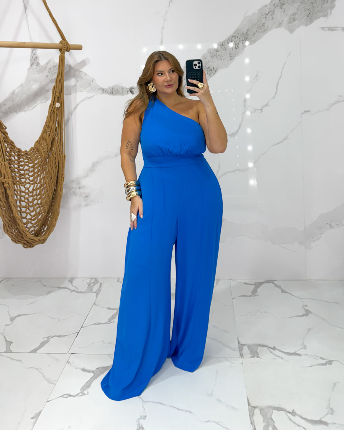 Macacão Ombro Só Plus Size (COMPRE 1 LEVE 2) + Bolsa de Brinde