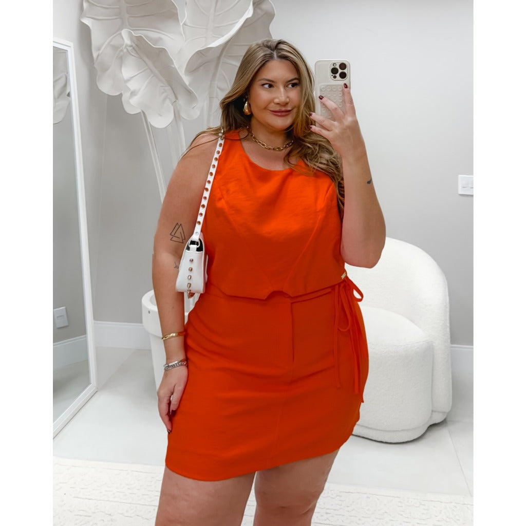 Conjunto Laranja Plus Size