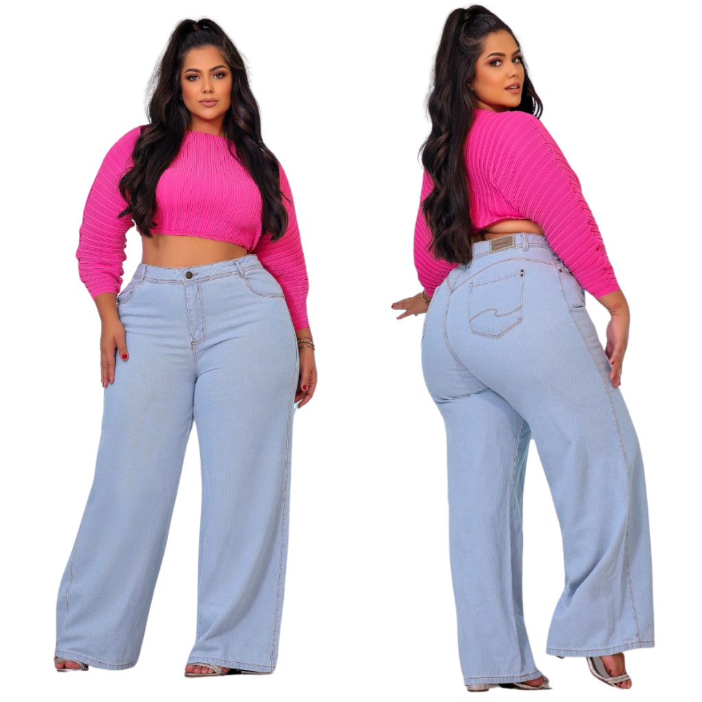 Calça Jeans Wide Leg