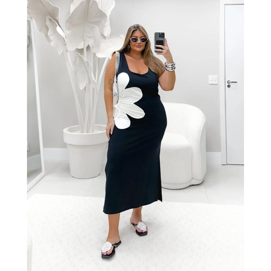 Vestido Tropicália Duas Alças Plus Size