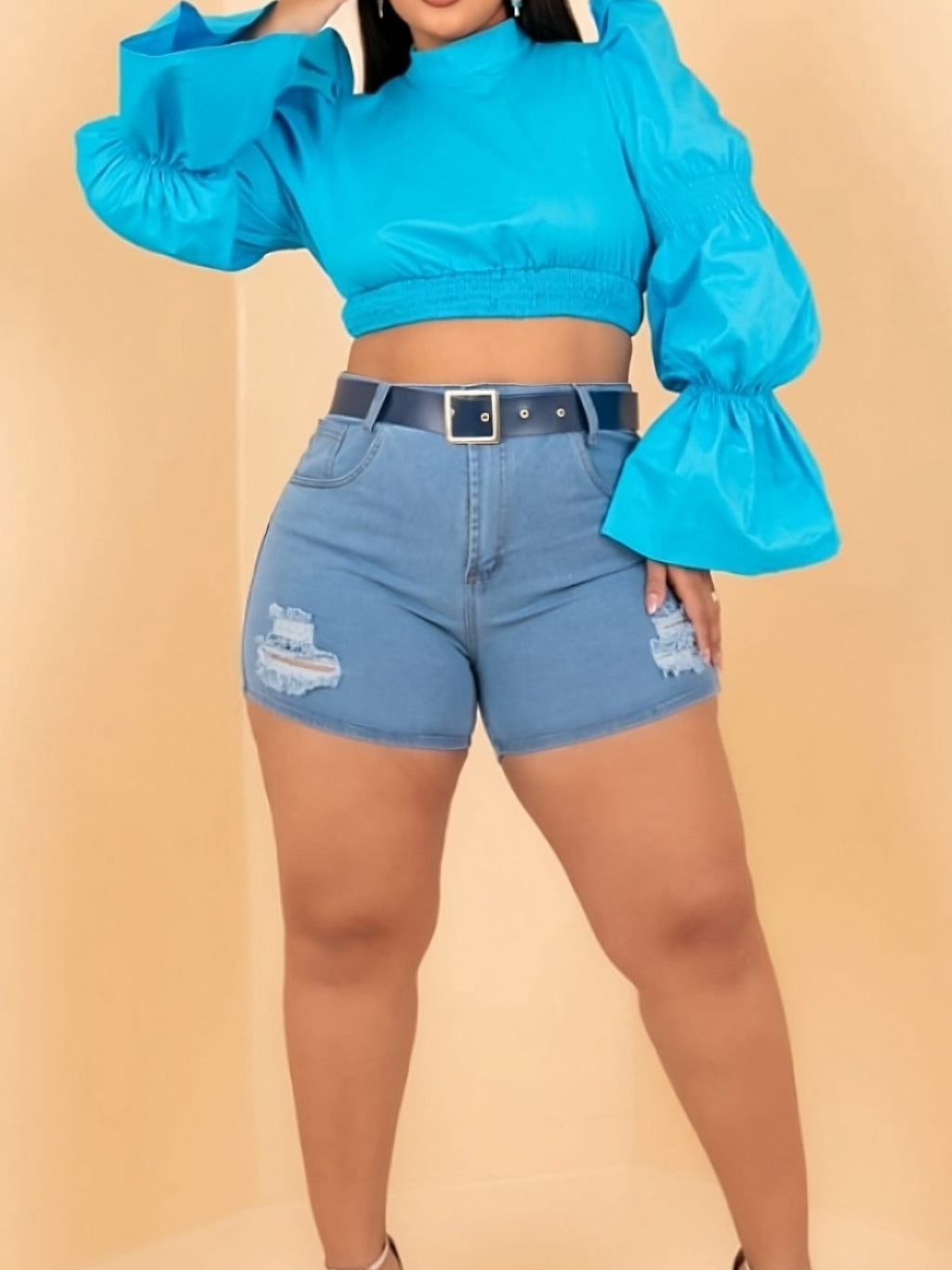 Short Jeans Plus Size + Cinto exclusivo