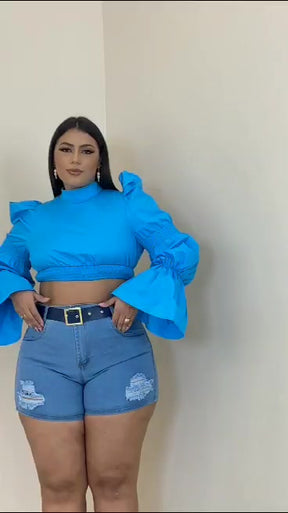 Short Jeans Plus Size + Cinto exclusivo