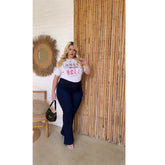 Calça Jeans Feminina Plus Size - Flare