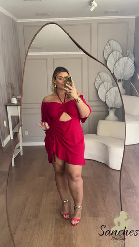 Vestido Plus Size Amarrações