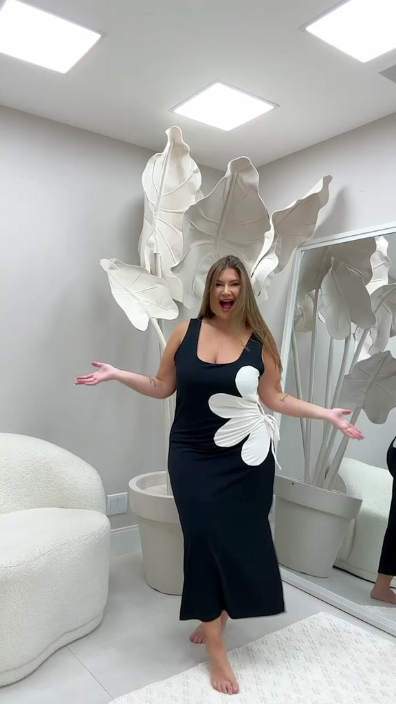 Plus Size Vestido Longo Tropicália