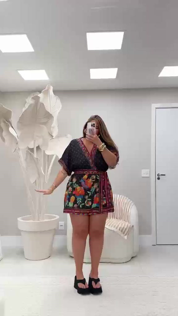 Macaquinho Kimono Plus Size Farm