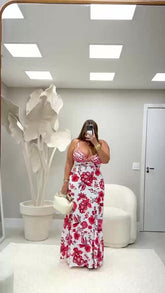 Plus Size Vestido Longo Argola Fluit