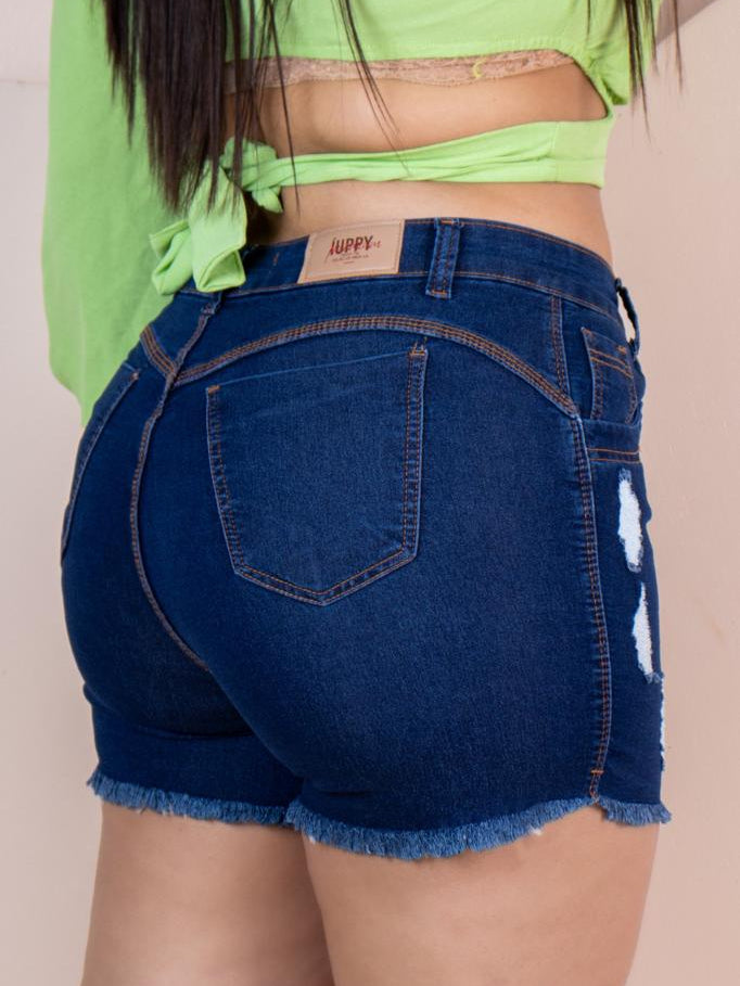 Short Jeans Plus Size Barra Desfiada