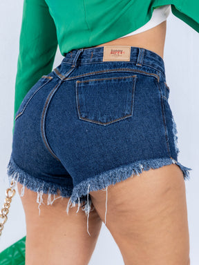Short Jeans Plus Size Barra Desfiado
