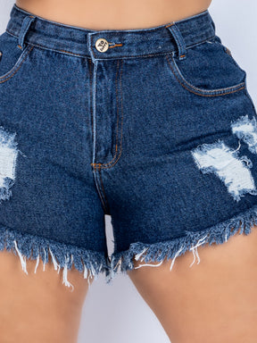 Short Jeans Plus Size Desfiado.