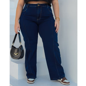 Calça Jeans Plus Size Wide Leg