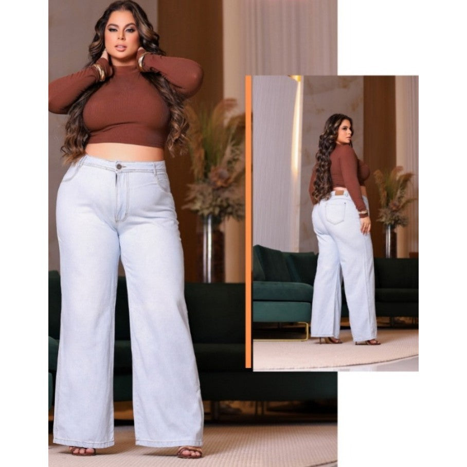 Calça Plus Size Wide Leg