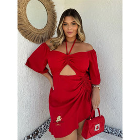 Vestido Plus Size Amarrações