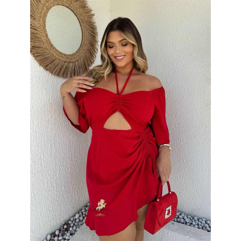 Vestido Plus Size Amarrações