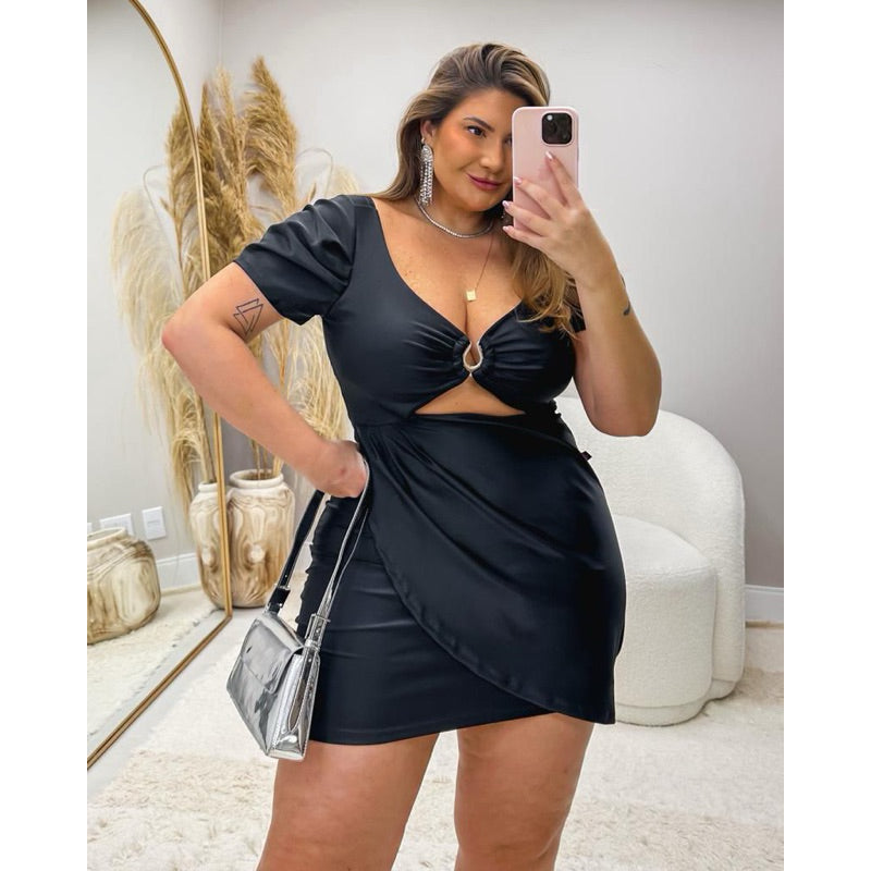 Vestido Couro Plus Size