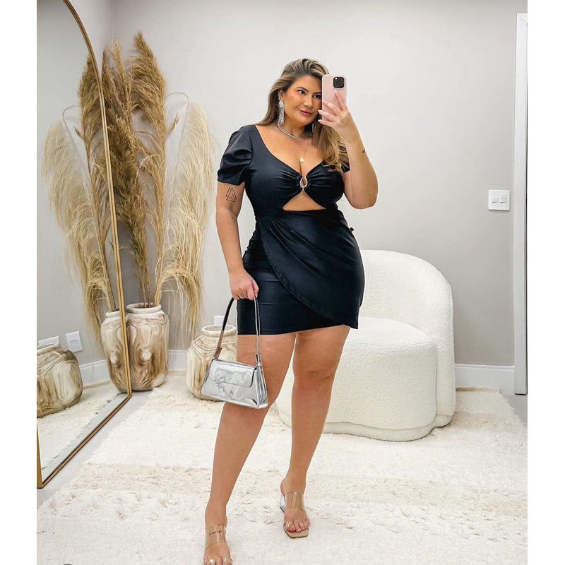 Vestido Couro Plus Size