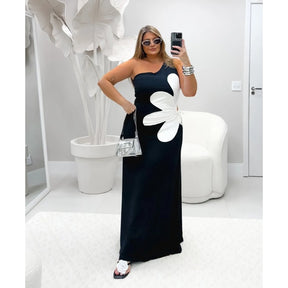 Plus Size Vestido Longo Tropicália