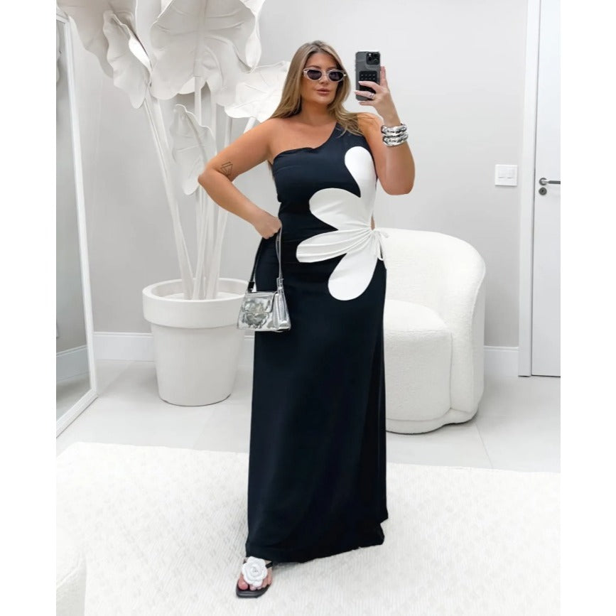 Plus Size Vestido Longo Tropicália