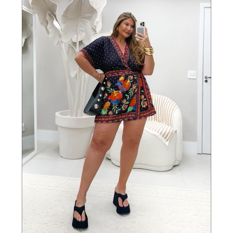 Macaquinho Kimono Plus Size Farm