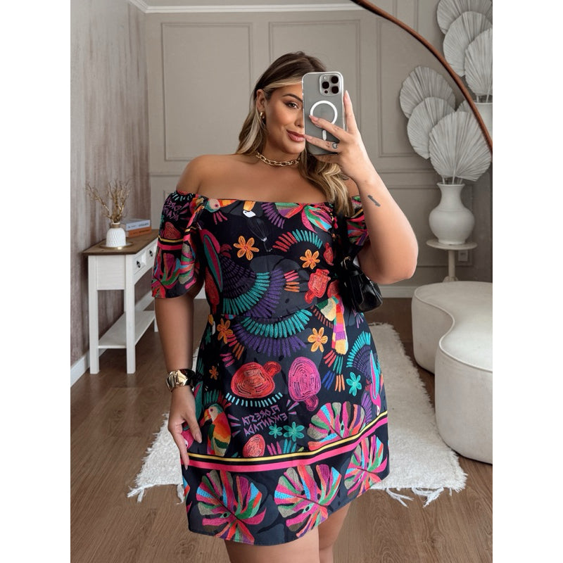 Macaquinho Tropical Plus Size