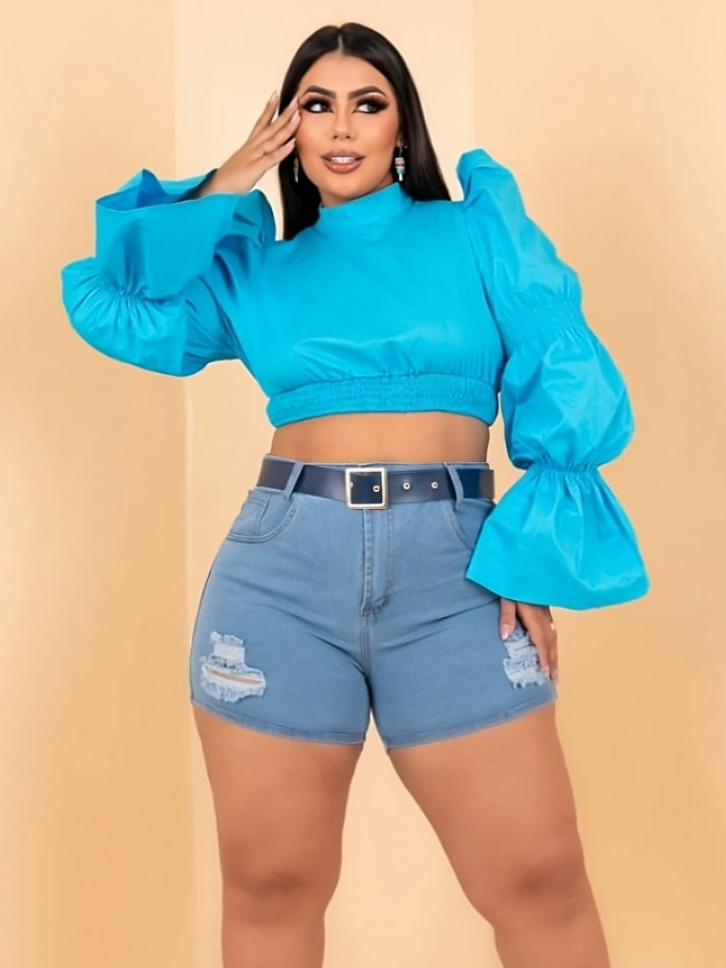 Short Jeans Plus Size + Cinto exclusivo