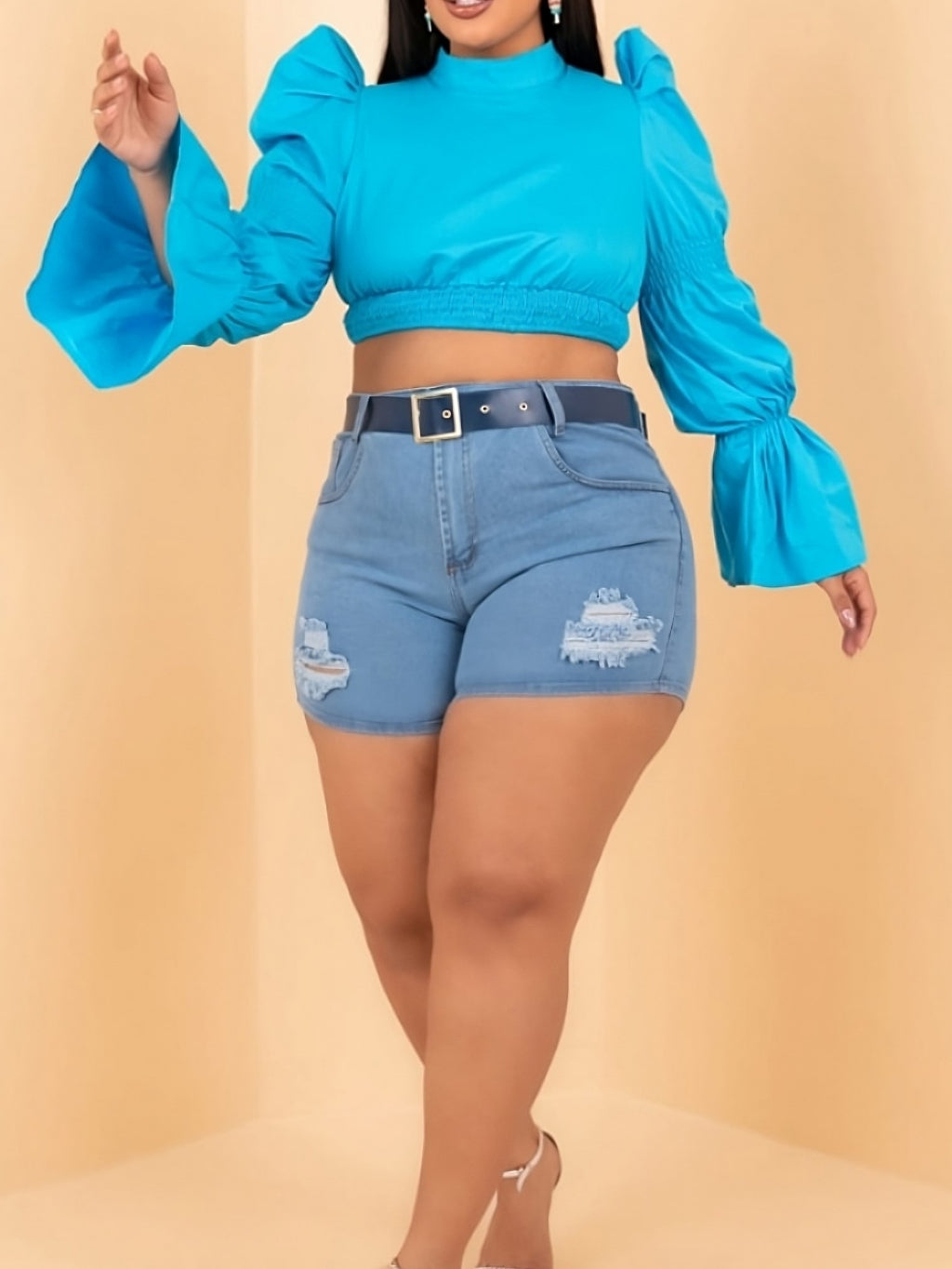 Short Jeans Plus Size + Cinto exclusivo