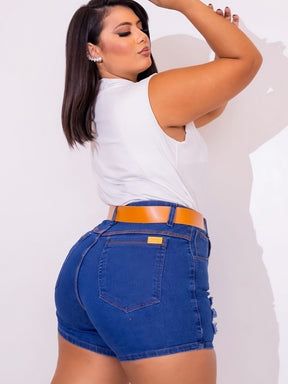 Short Jeans Plus Size + Cinto exclusivo