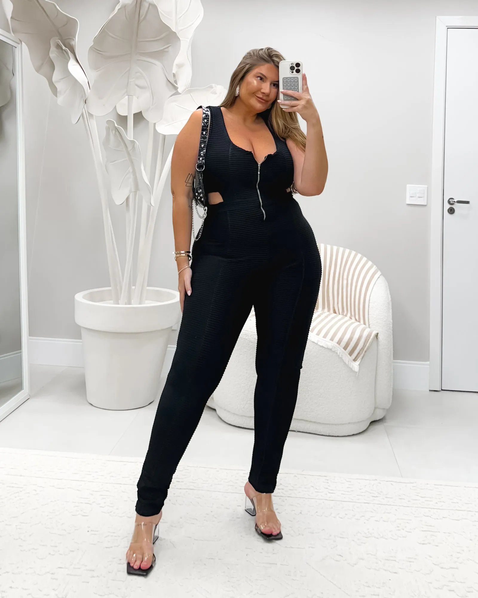 Macacão Canelado 3D + Bolsa de Brinde