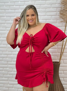 Vestido Plus Size Amarrações