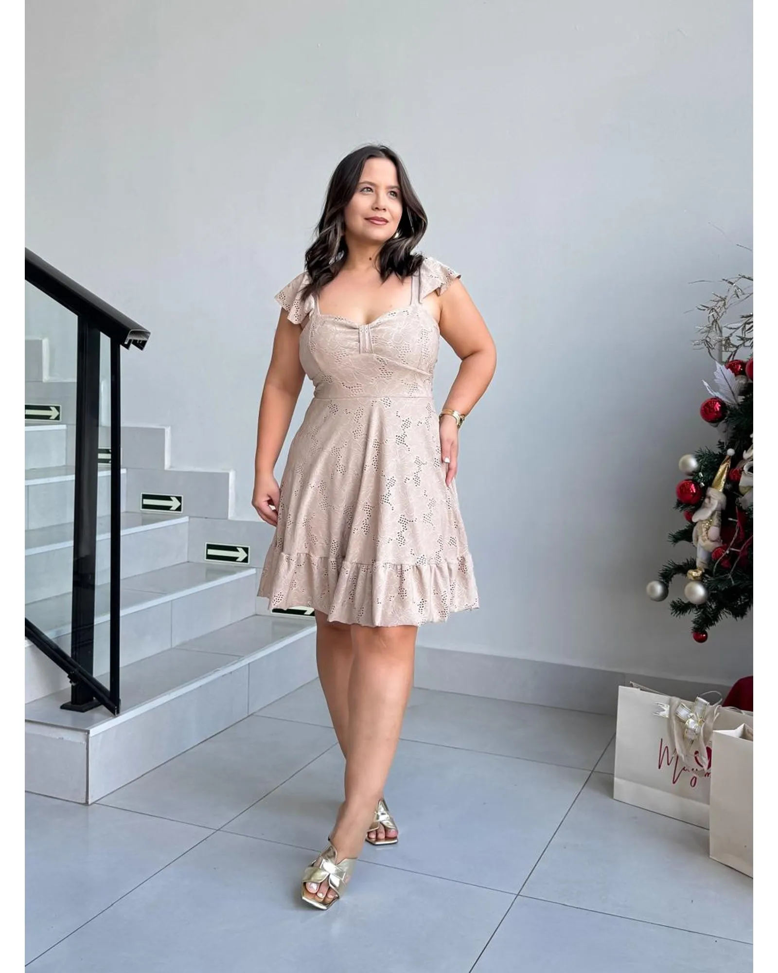 Vestido Curto em Leise de Malha