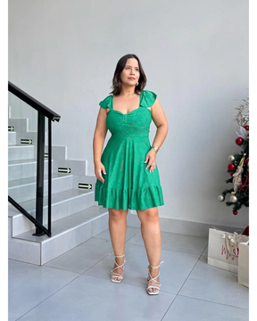 Vestido Curto em Leise de Malha