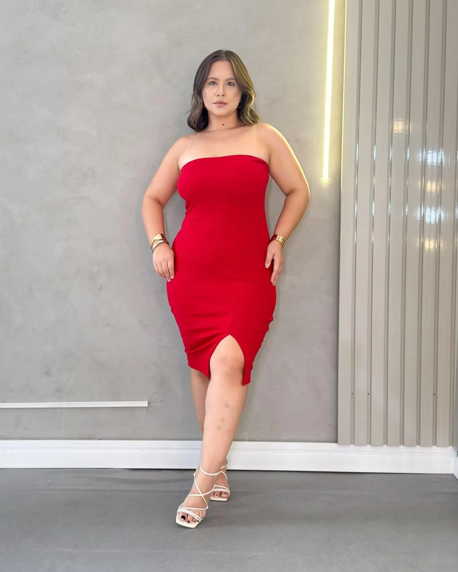 Vestido Tomara Que Caia Canelado