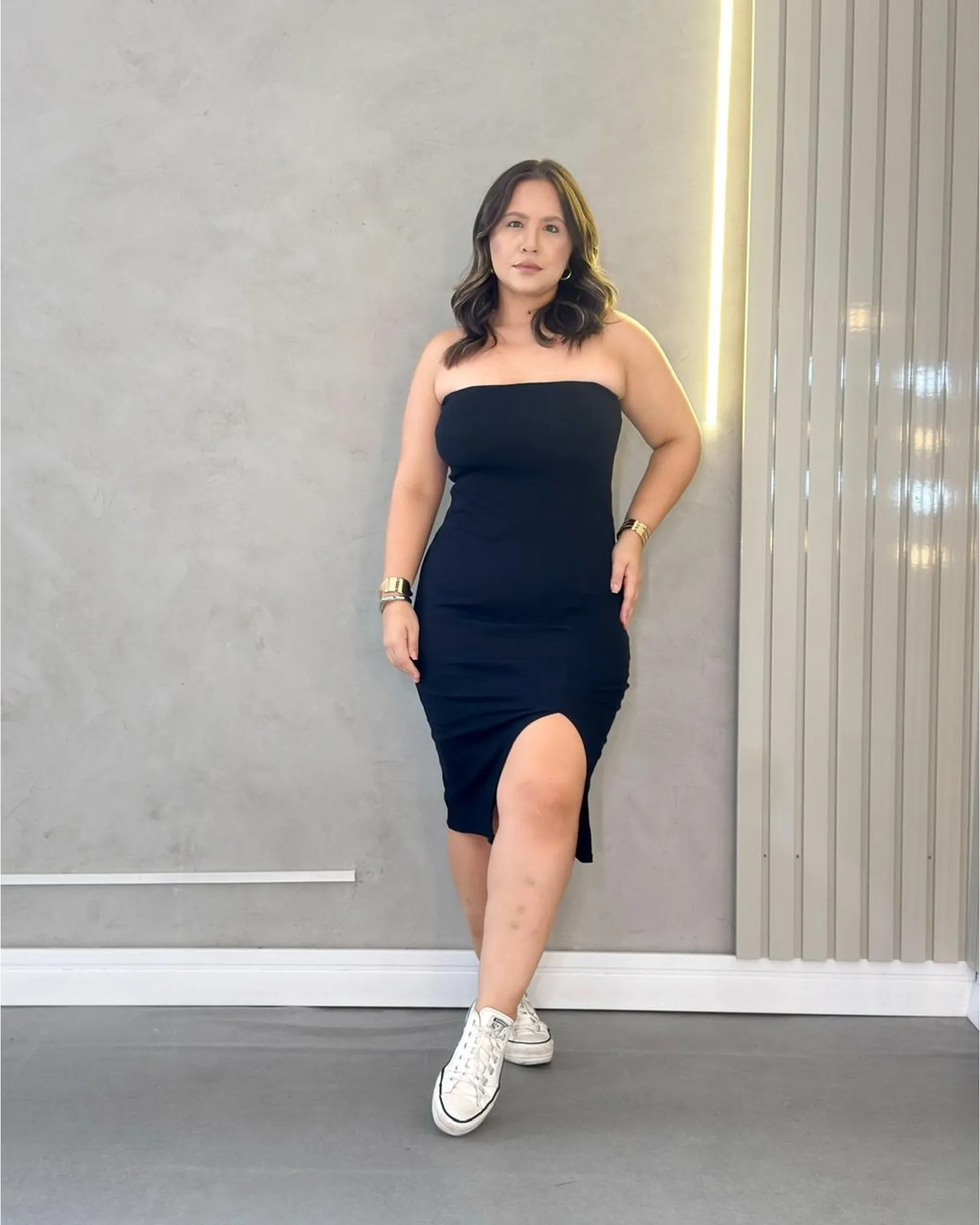 Vestido Tomara Que Caia Canelado