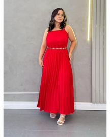 Vestido Longo Plissado