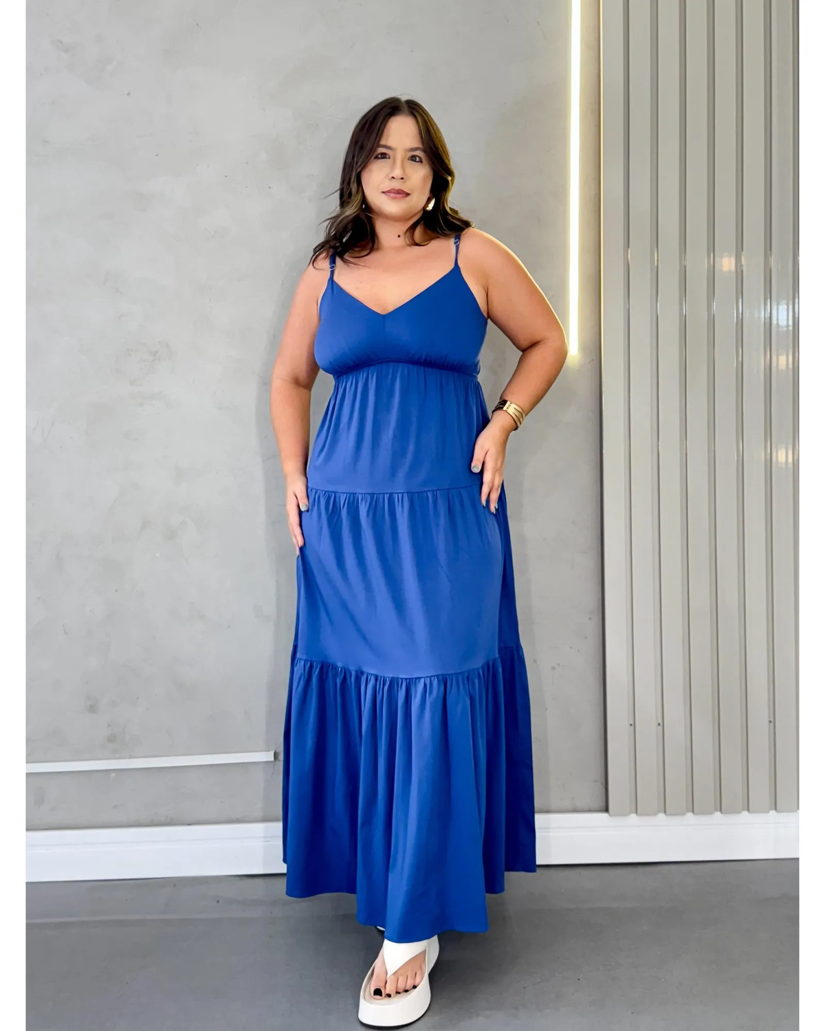 Vestido Longo Babado