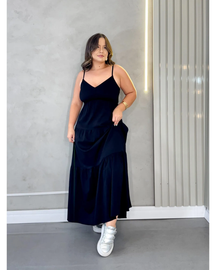 Vestido Longo Babado