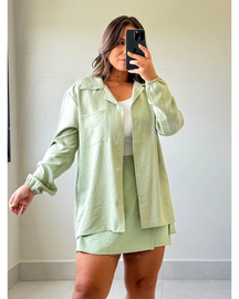 Conjunto Camisa e Short Saia