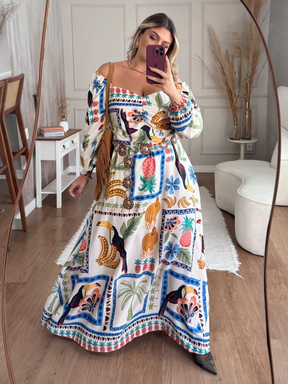 Vestido Outono - COMPRE 1 LEVE 2 + GANHE UMA BOLSA (LOOK COMPLETO)