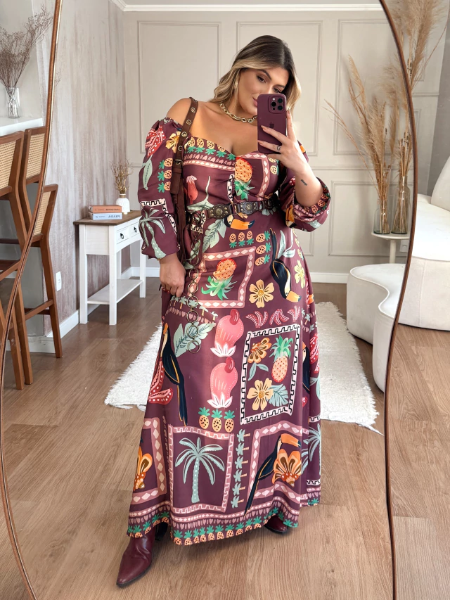 Vestido Outono - COMPRE 1 LEVE 2 + GANHE UMA BOLSA (LOOK COMPLETO)