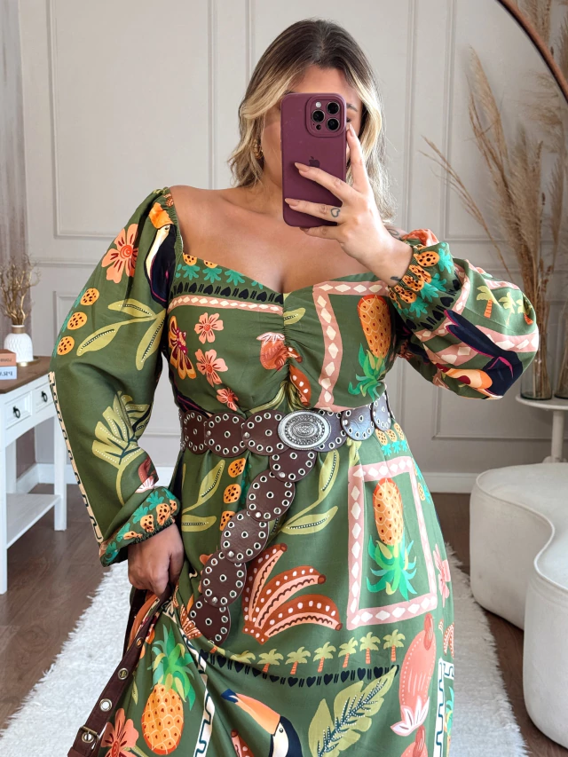 Vestido Outono - COMPRE 1 LEVE 2 + GANHE UMA BOLSA (LOOK COMPLETO)