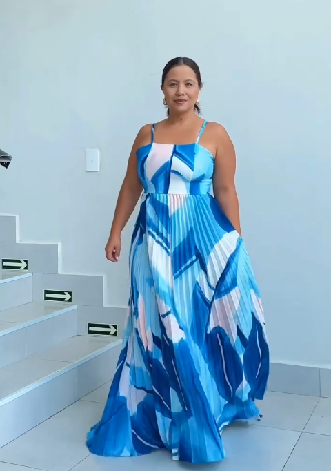 Vestido Plissado Lila