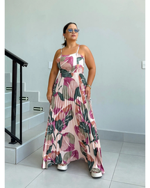 Vestido Plissado Lila