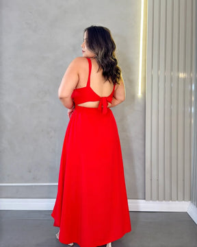 Vestido Midi Amarração (COMPRE 1 LEVE 2) + Blusa Manga Nula (Brinde)