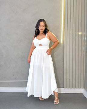 Vestido Midi Amarração (COMPRE 1 LEVE 2) + Blusa Manga Nula (Brinde)